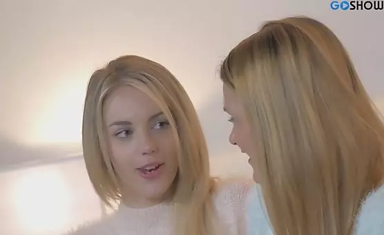 Seductive Blonde Striptease and Teasing Session